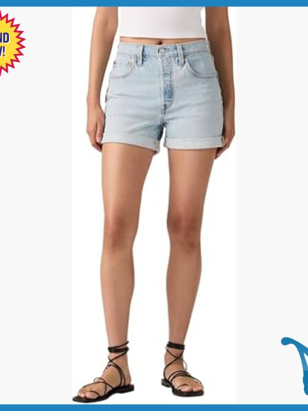 Vintage-Inspired High Rise Mid-Thigh Denim Shorts Casual Summer Essential